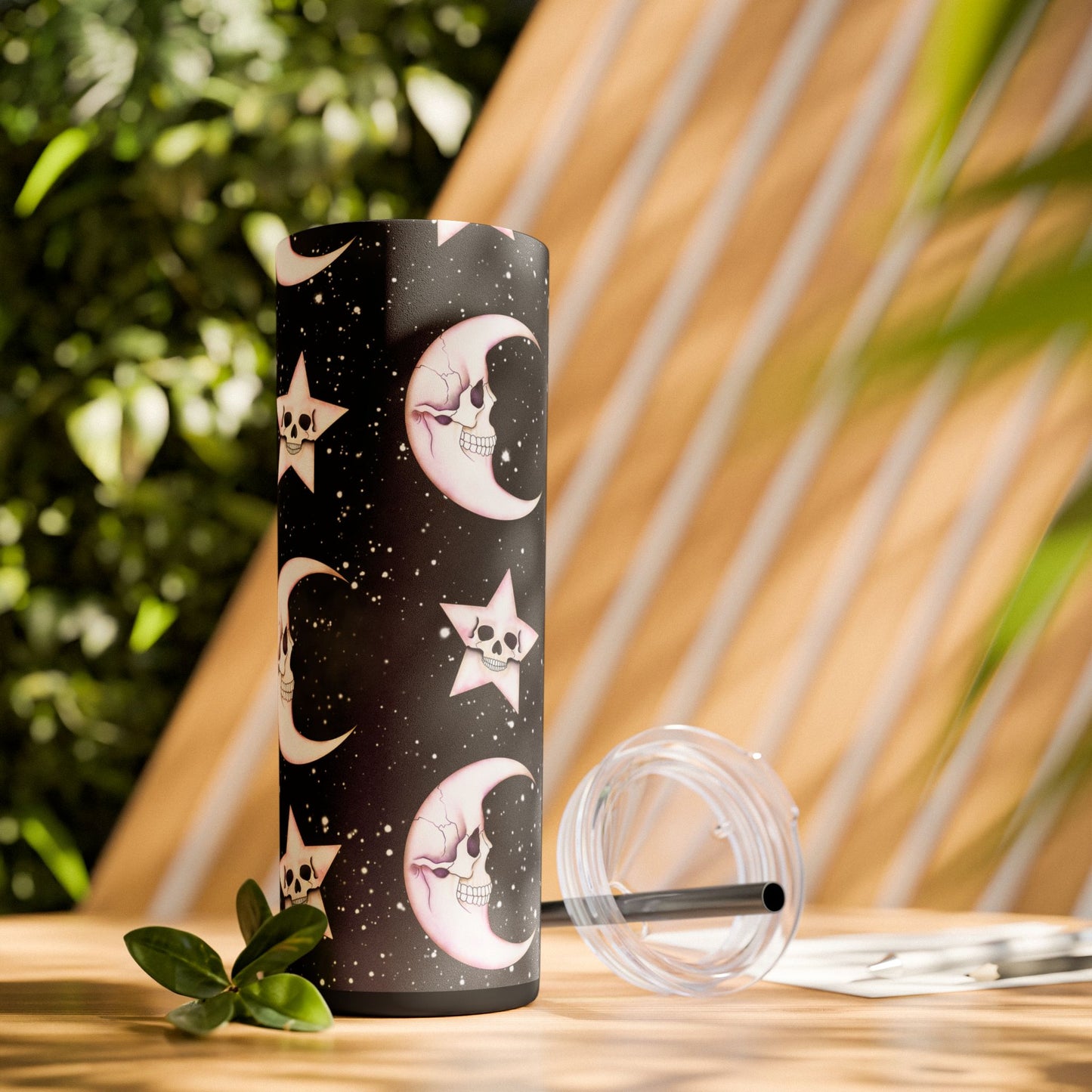 Moon and Stars Skull Winter Tumbler 20oz