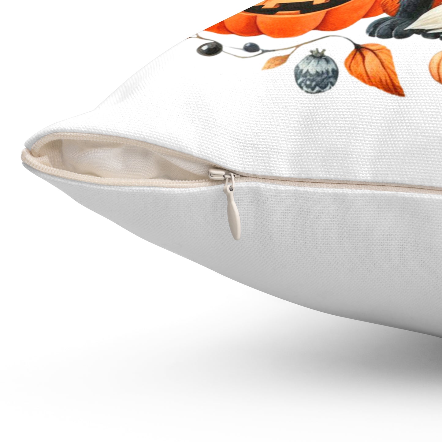 Halloween Fox with Skull Square Pillow