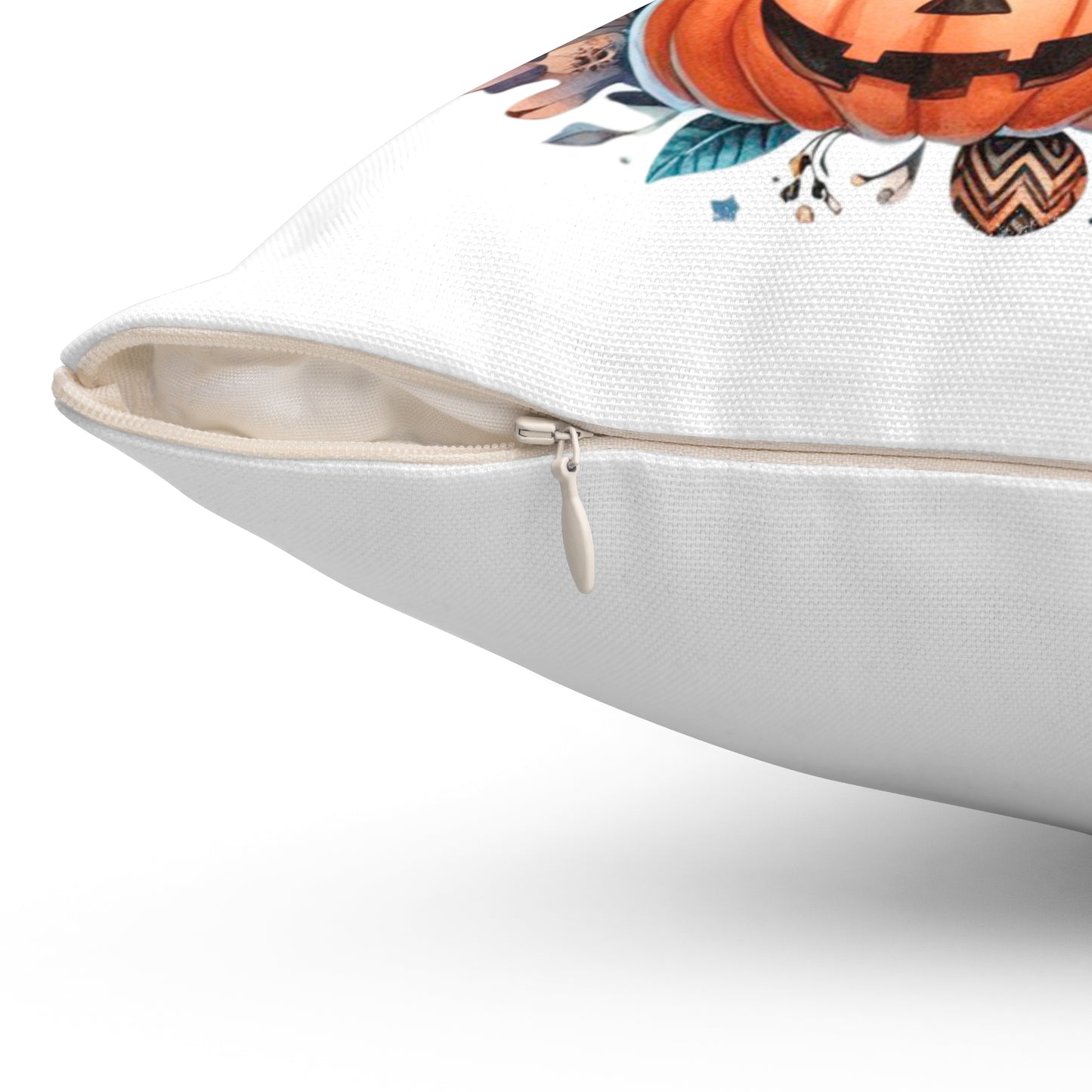 Halloween Fox and the Moon Square Pillow