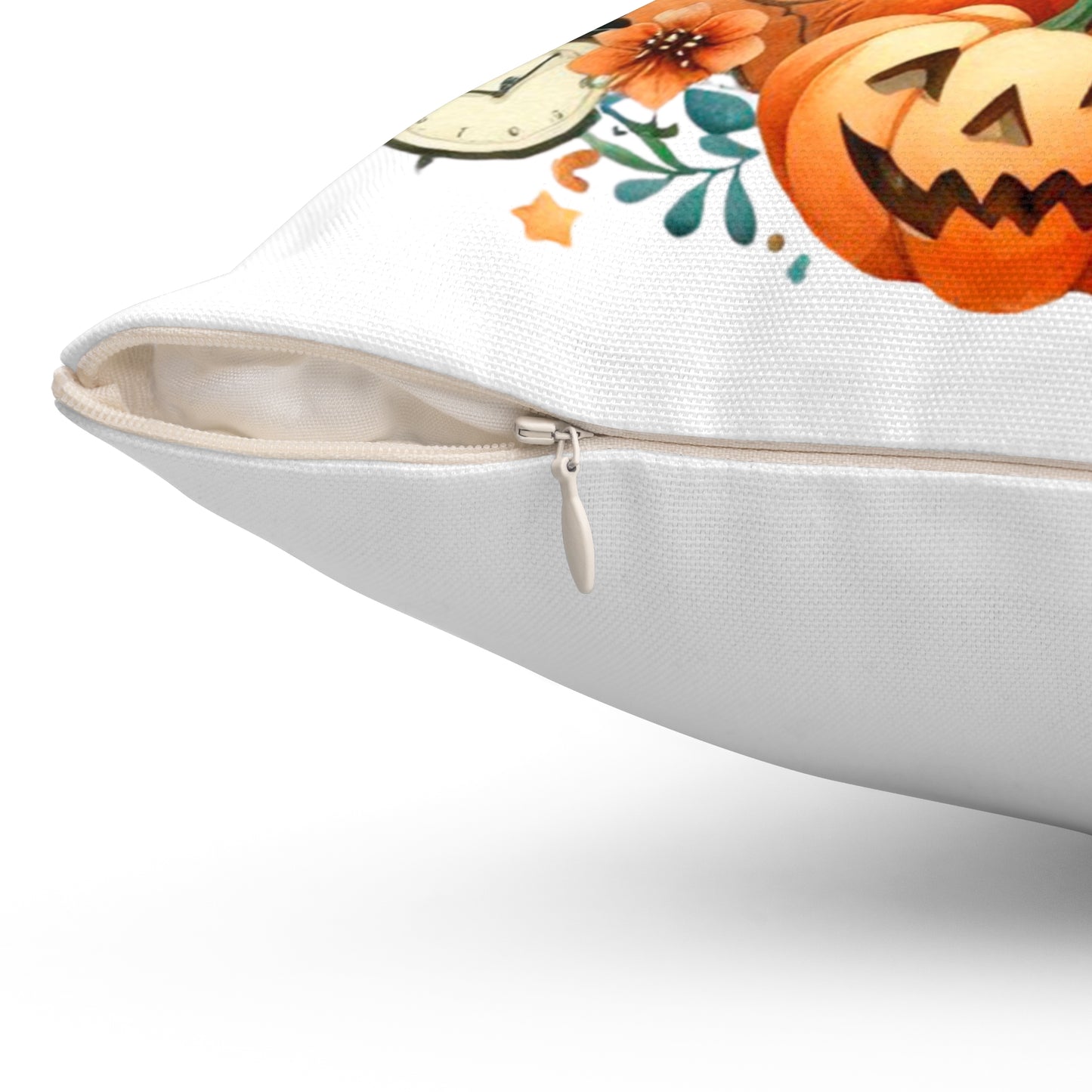 Halloween Fox and the Moon Square Pillow