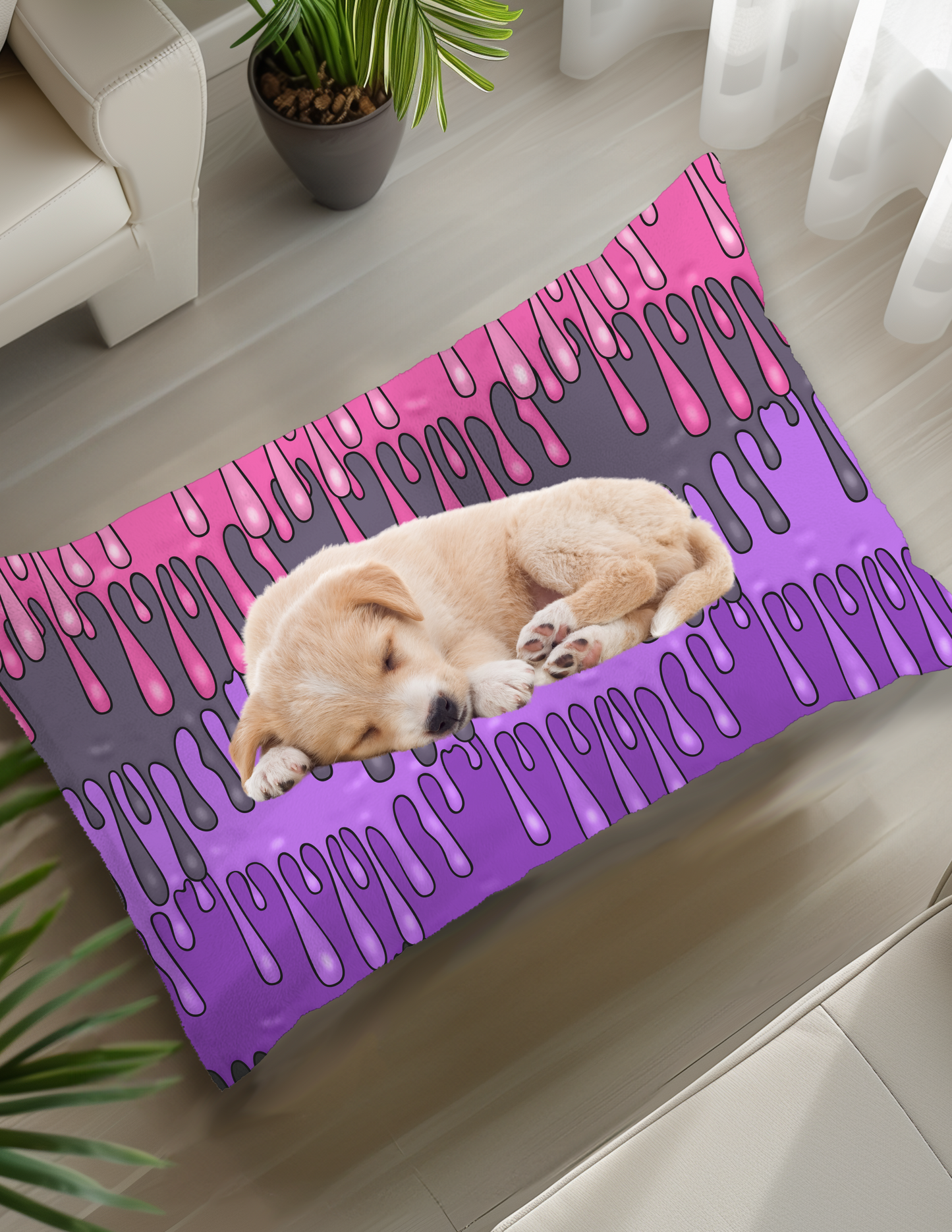 Dripping Colors Pet Bed