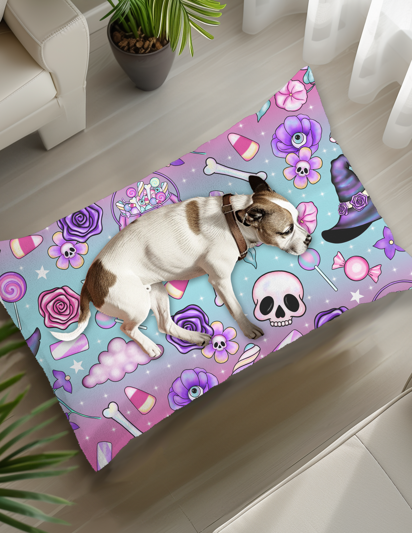 Mystical Cotton Candy Pink Pet Bed