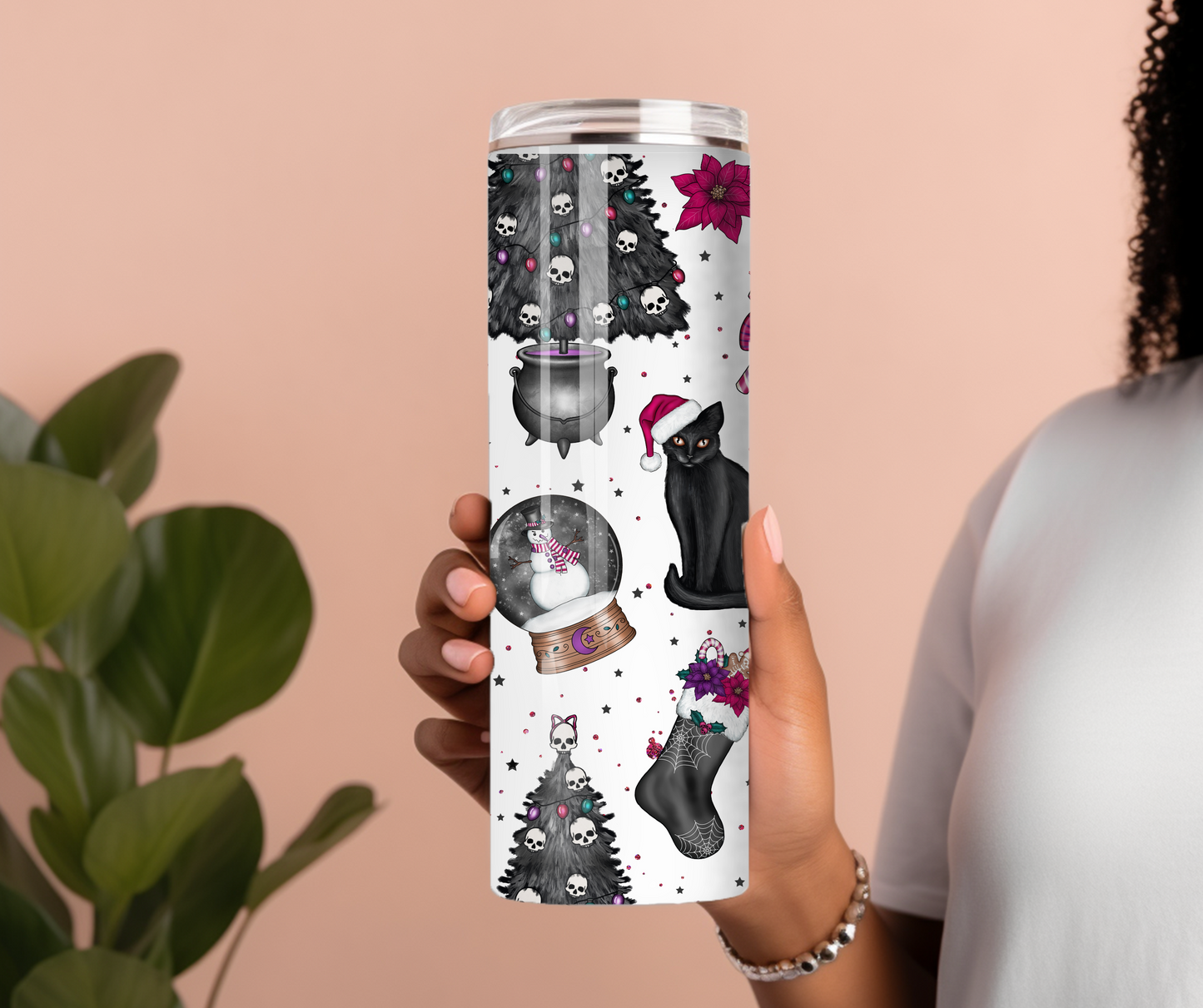 Spooky White Christmas Tumbler 20oz