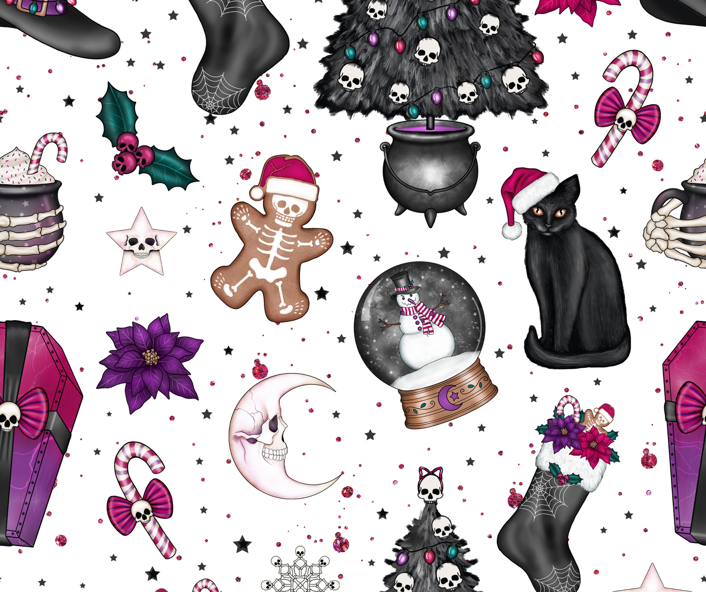 Spooky White Christmas Tumbler 20oz