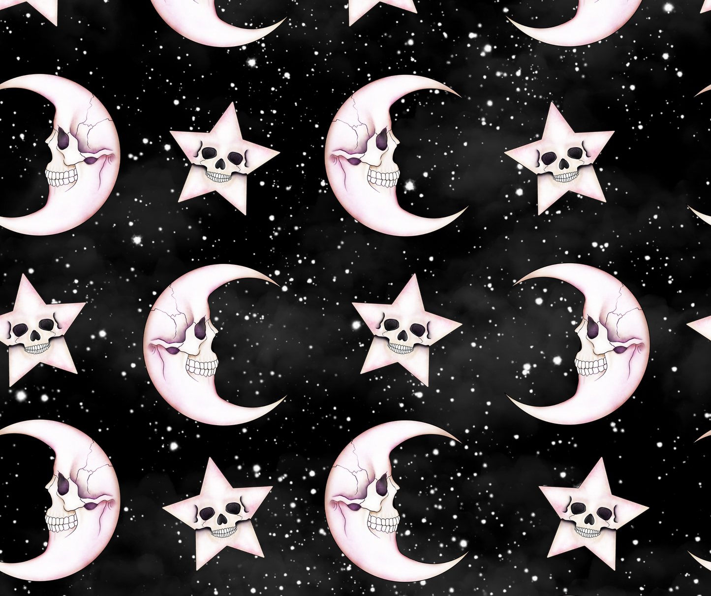 Moon and Stars Skull Winter Tumbler 20oz