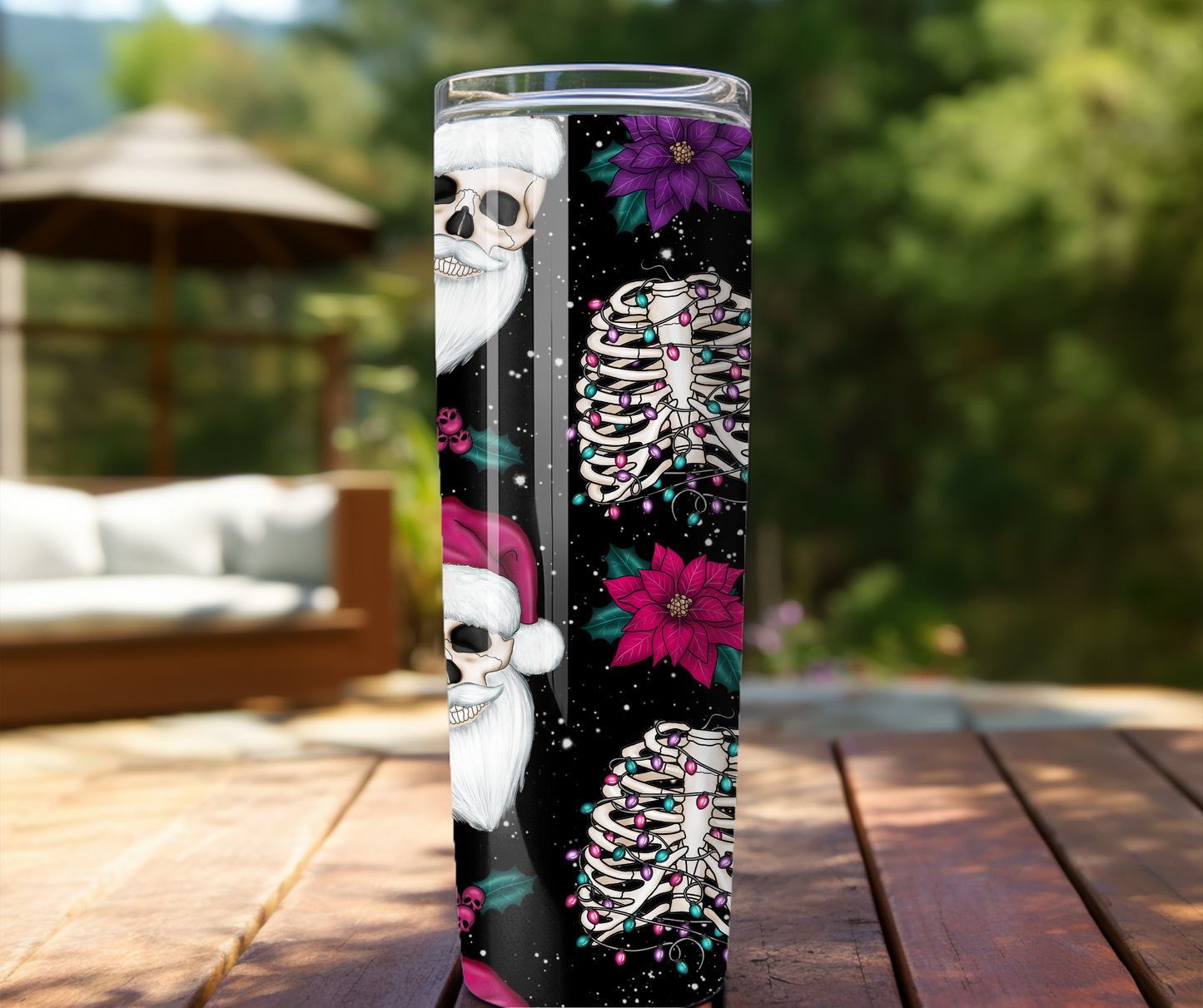 Spooky Santa Christmas Tumbler 20oz