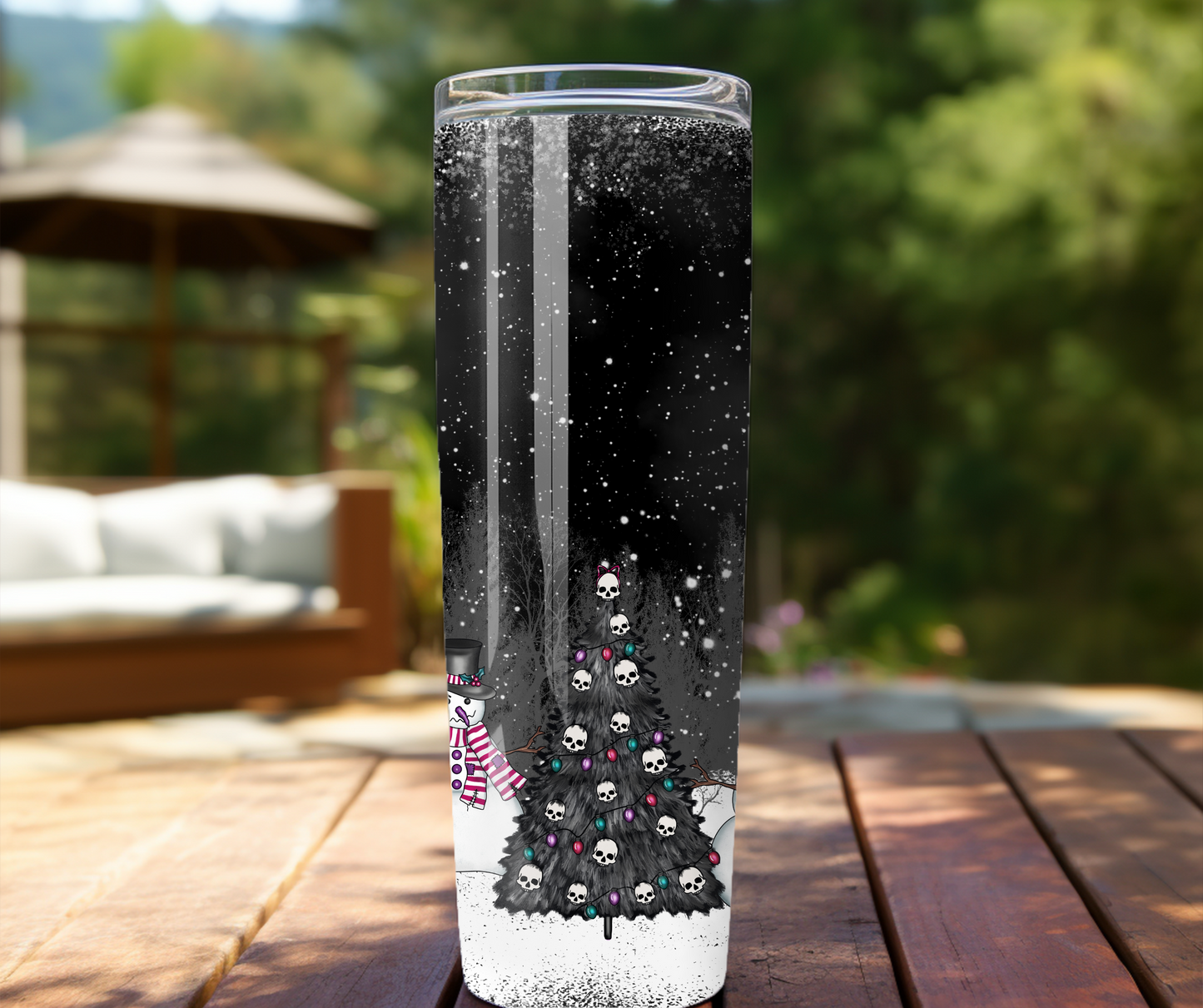 Spooky Snowman Christmas Tumbler 20oz