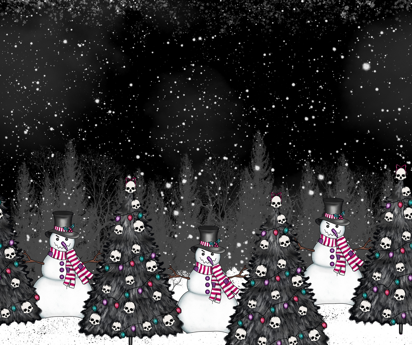 Spooky Snowman Christmas Tumbler 20oz