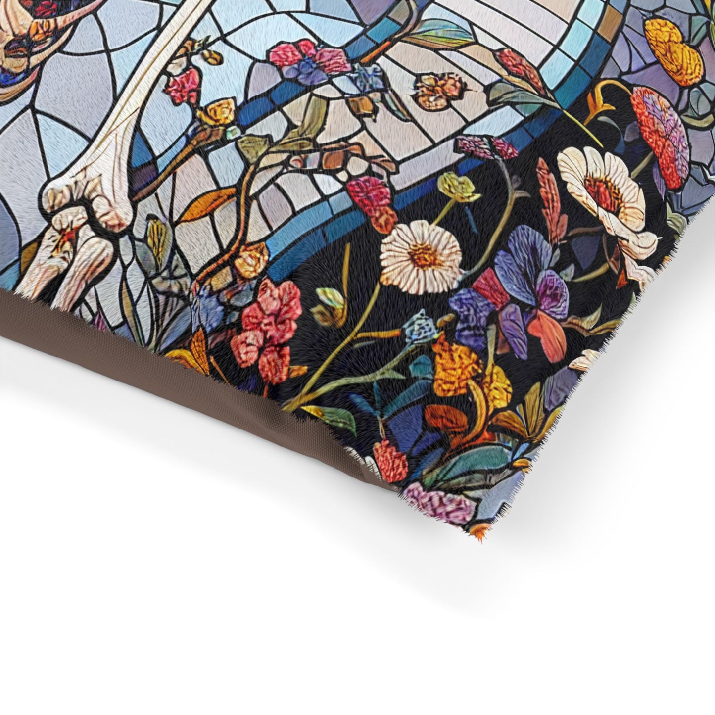 Stained Glass Skull Pet Bed