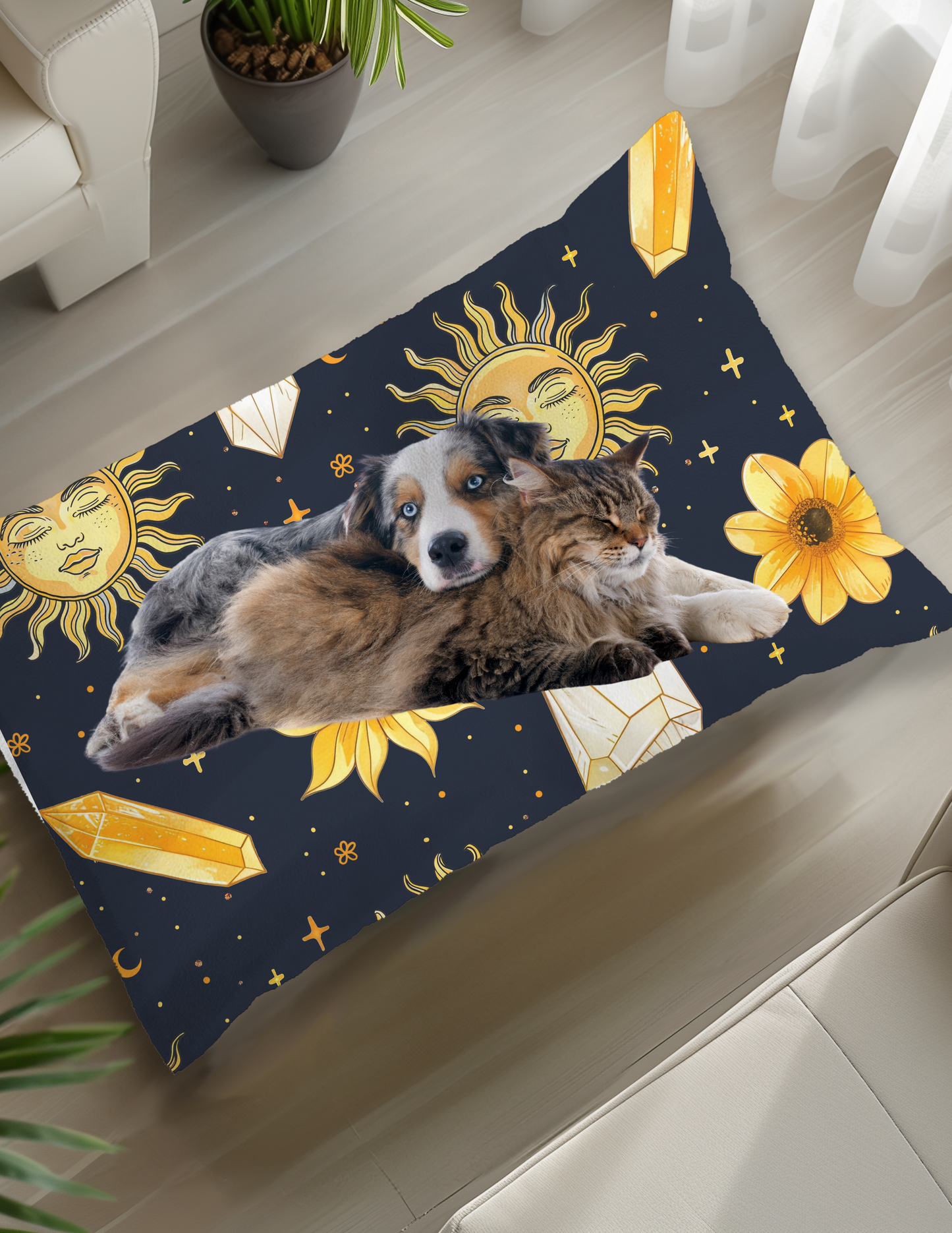 Sun Shining Good Vibes Pet Pillow