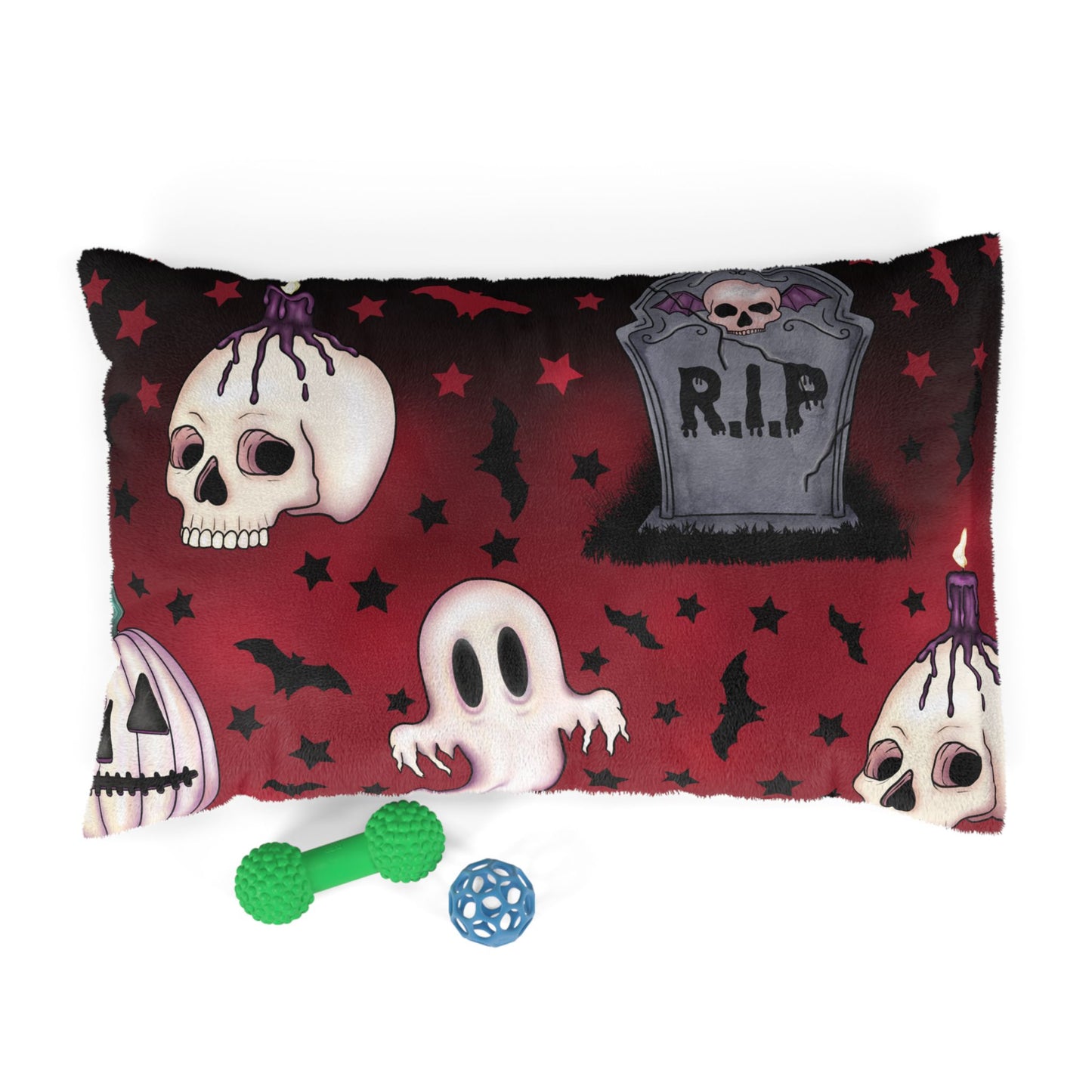 RIP Skull Halloween Pet Pillow