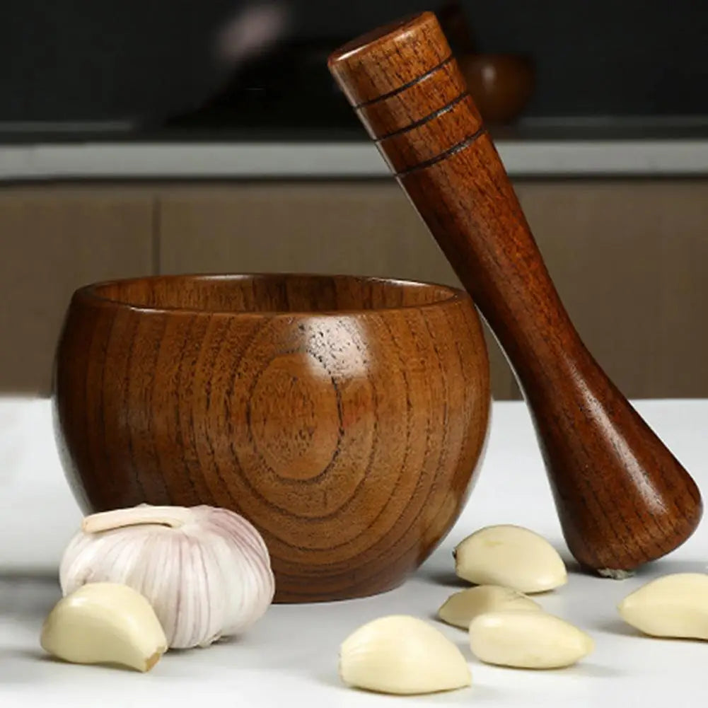 Natural Handcrafted Bamboo Mortar and Pestle