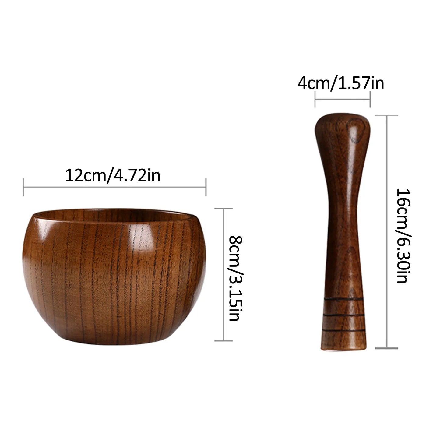 Natural Handcrafted Bamboo Mortar and Pestle